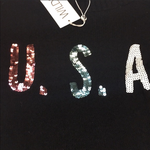 Wildfox NWT USA 🇺🇸 black sweater gold label - Picture 4 of 5